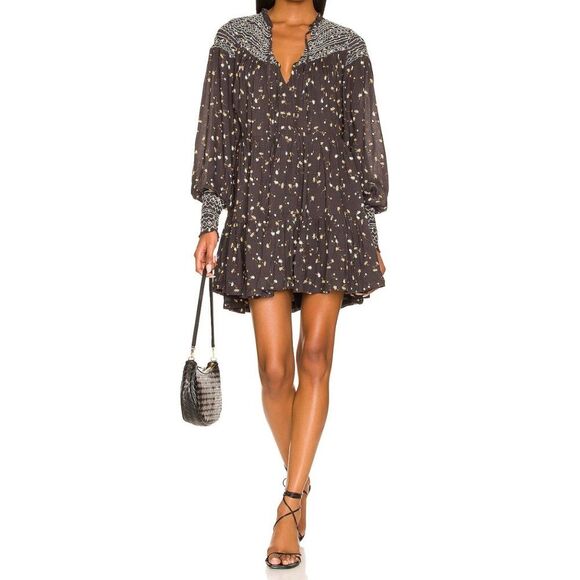 REVOLVE Tularosa Dark Floral Mael Mini Dress Size M - Picture 1 of 7